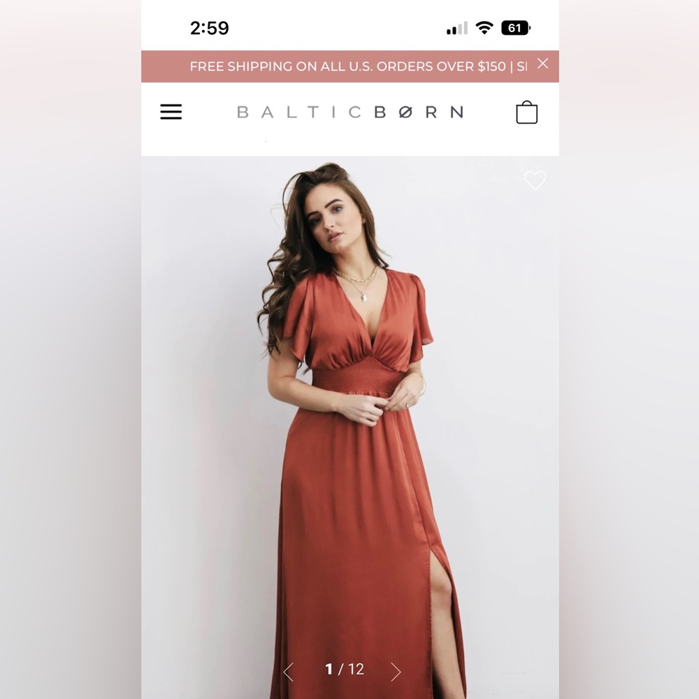 Baltic Born Satin Maxi Dress